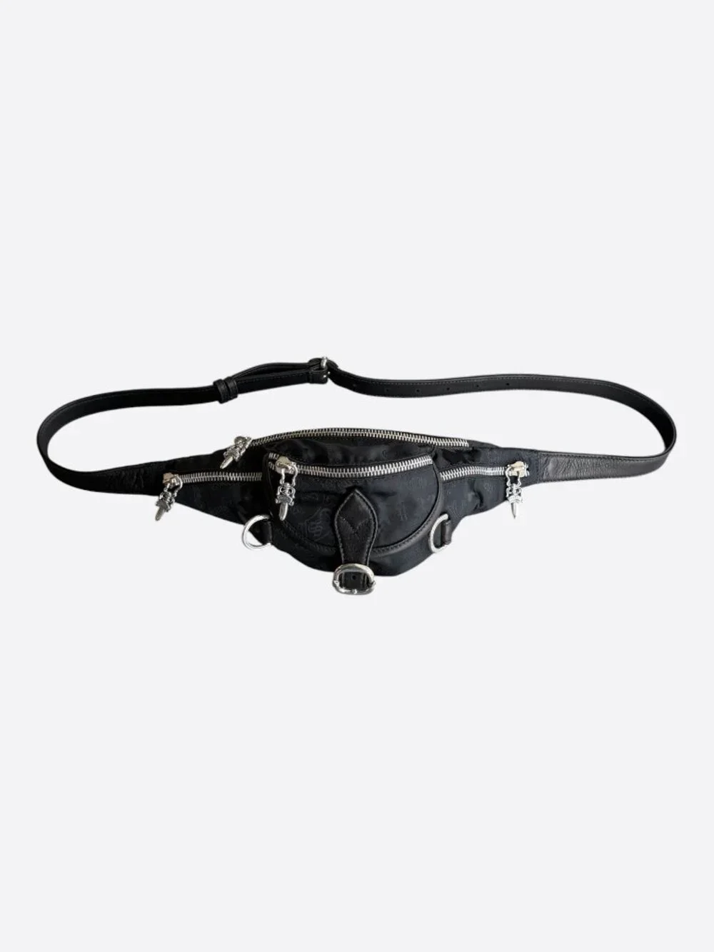Chrome Hearts Black Stencil Nylon Mini Snat Pack
